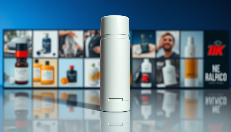 AI integration in product marketing with deodorant can display