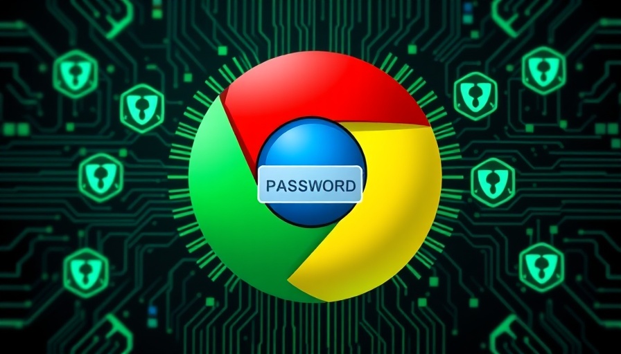 AI-generated malware Chrome infostealers concept with logo and symbols.
