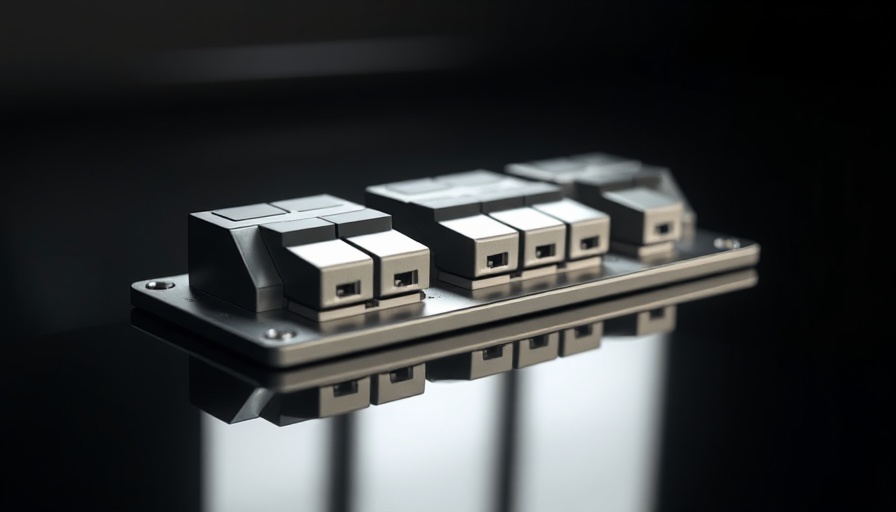 Close-up of Nvidia silicon photonics switches on black background.