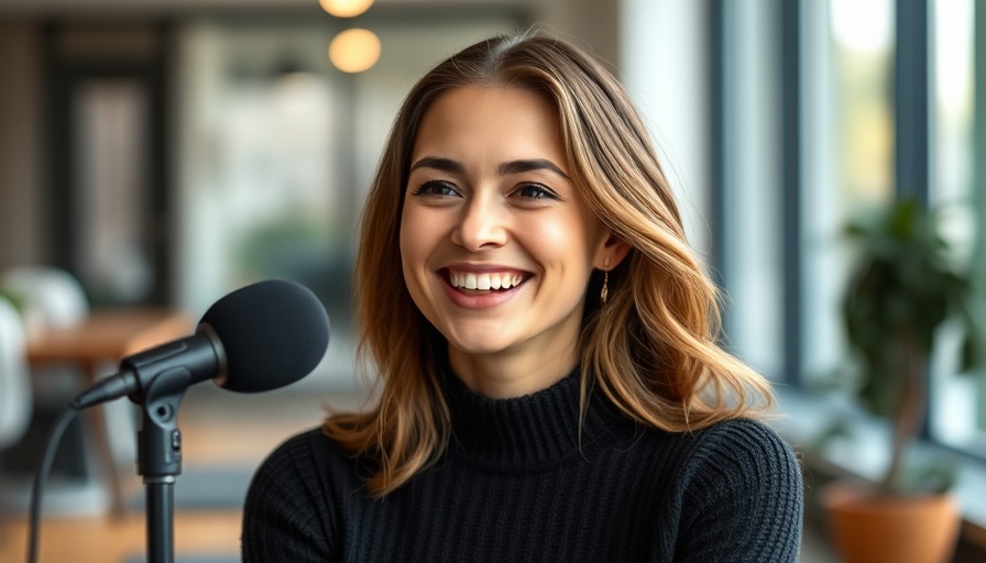 AI for B2B Sales and Marketing podcast cover featuring smiling woman.