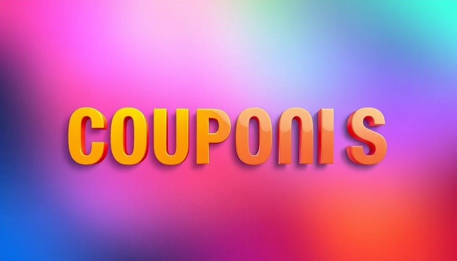 Colorful gradient background with 'COUPONS' text, NordVPN coupon discounts.
