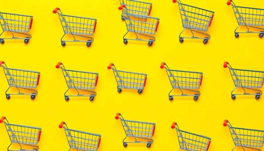 Patterned shopping carts illustrating AI tools driving retail traffic.