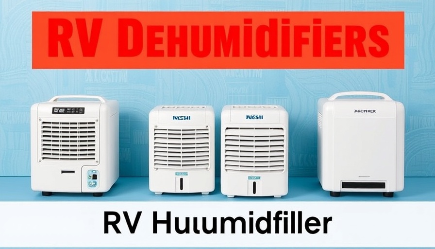 Top RV dehumidifiers 2025 banner with models displayed.
