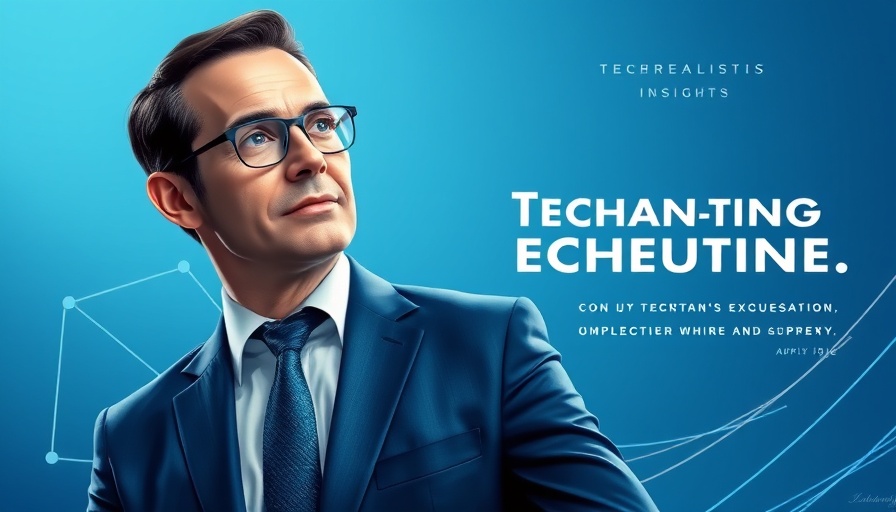 AI in E-commerce: Business executive illustration with text elements.