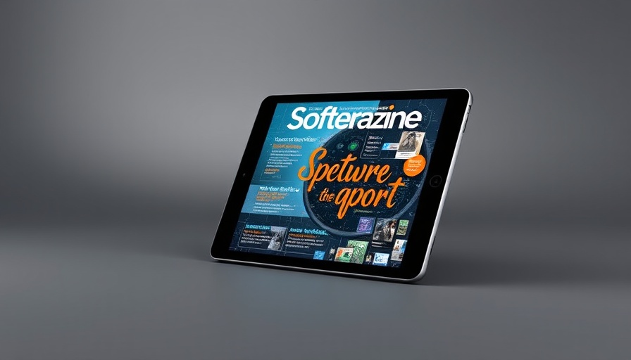 Magazine cover about software-defined vehicles on a digital tablet.