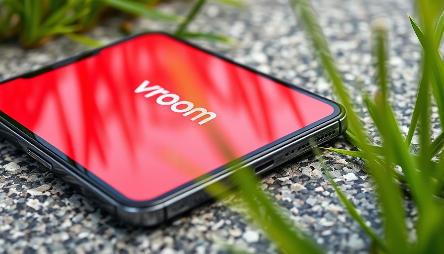 Online automotive training app on granite surface with grass.