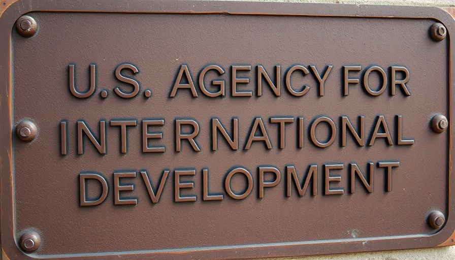 USAID sign showcasing blockchain technology integration.