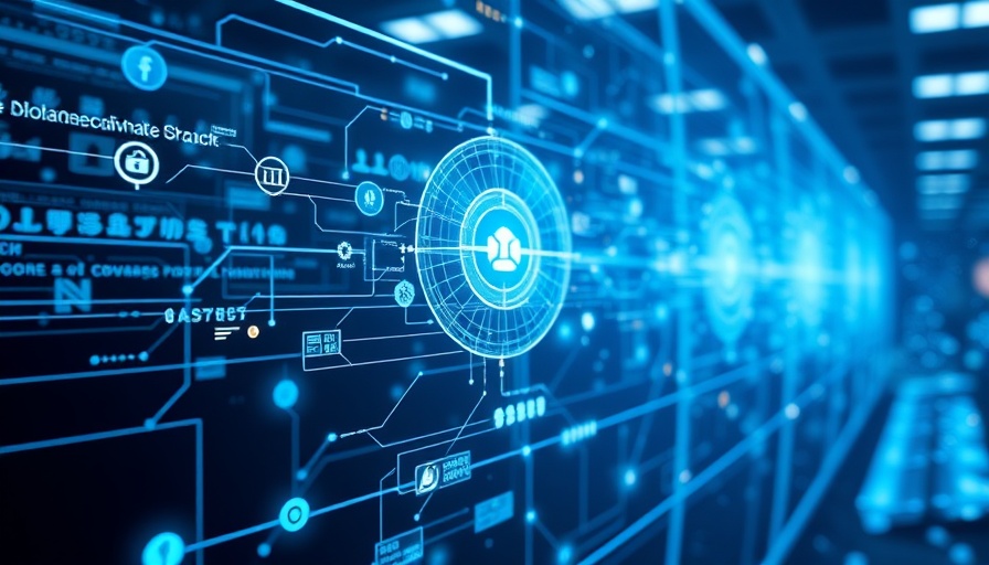 Visual of AI in contact centers with digital data flow
