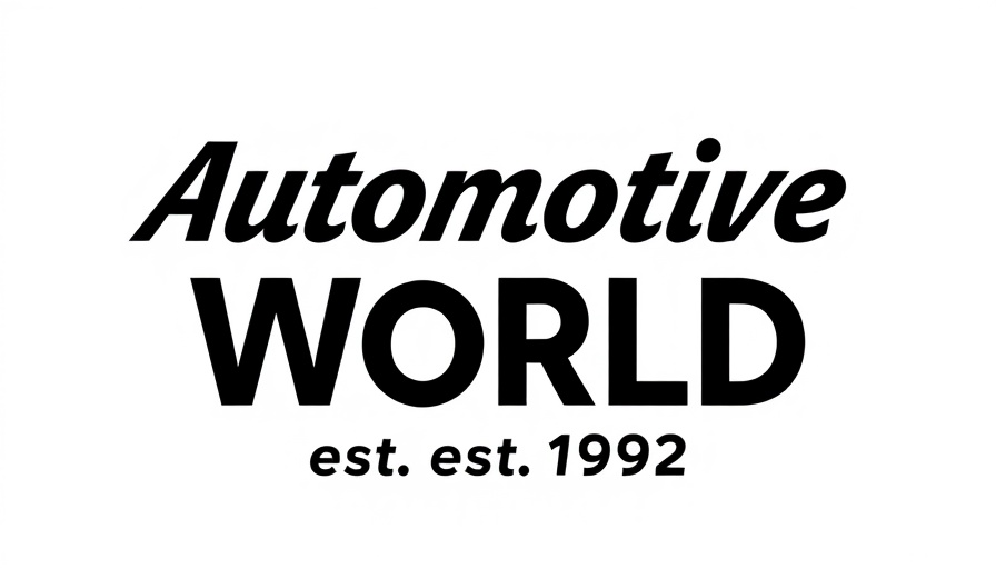 Logo of Automotive World with establishment year, minimalist design