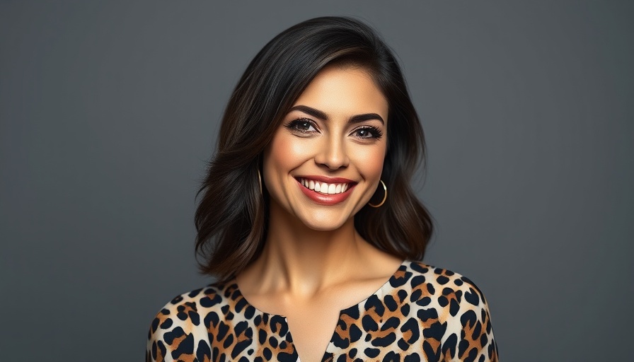 Jaime Sayre Kawaja, GM of WKYT, smiling in animal print top.