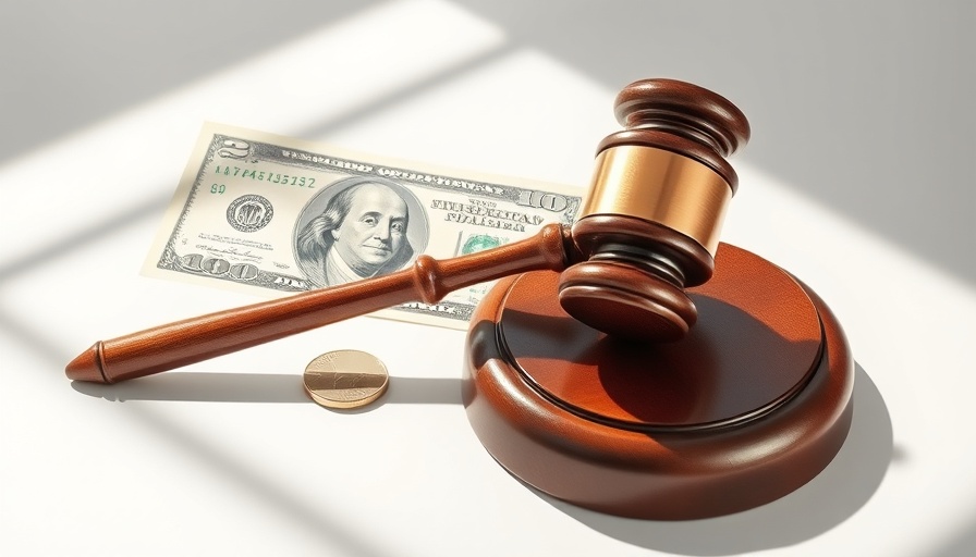 Paul Roberts Securities Fraud Adtech gavel and money image.