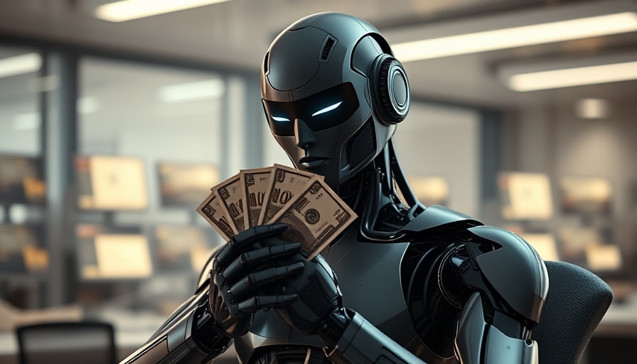 Futuristic robot in an office holding money, OpenAI o1-pro Model Pricing and Features.