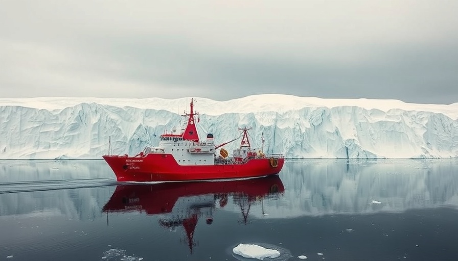 Research vessel near Thwaites Glacier in Antarctica, save the Doomsday Glacier.