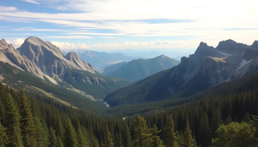 Scenic mountain range as Yosemite National Park alternatives