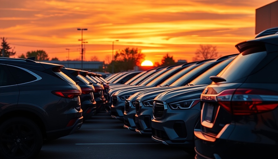 SUVs at a dealership during sunset, FICO scores auto lenders strategies