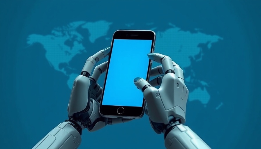 Futuristic robotic hands with smartphone, Conversational Agentic Human AI.