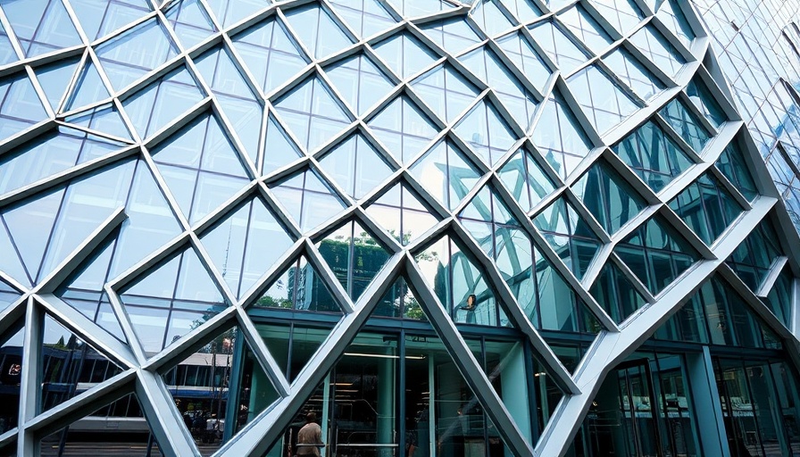 Modern facade with geometric patterns reflecting the Italian private healthcare services market.