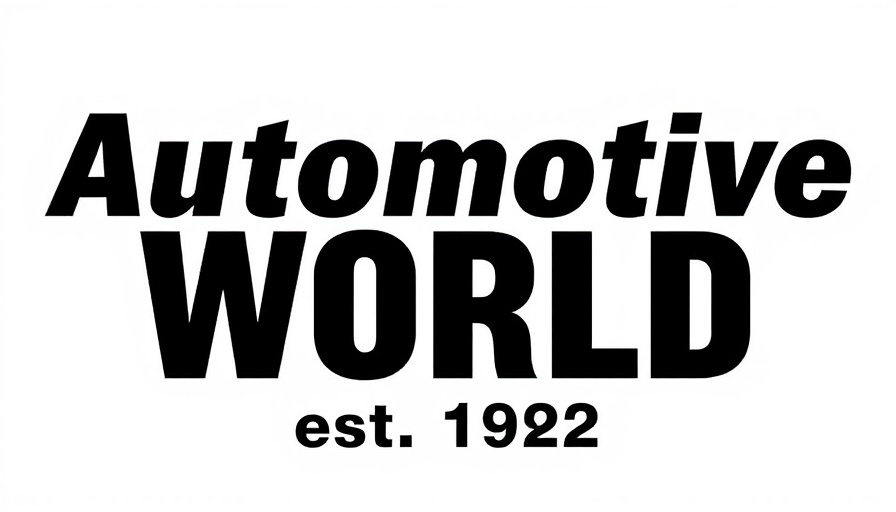 Automotive World logo, established in 1992, bold design.