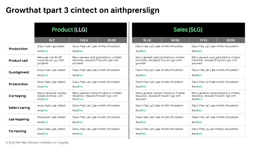 Comparison of growth channels: shift from Product-Led Growth to Sales-Led Growth