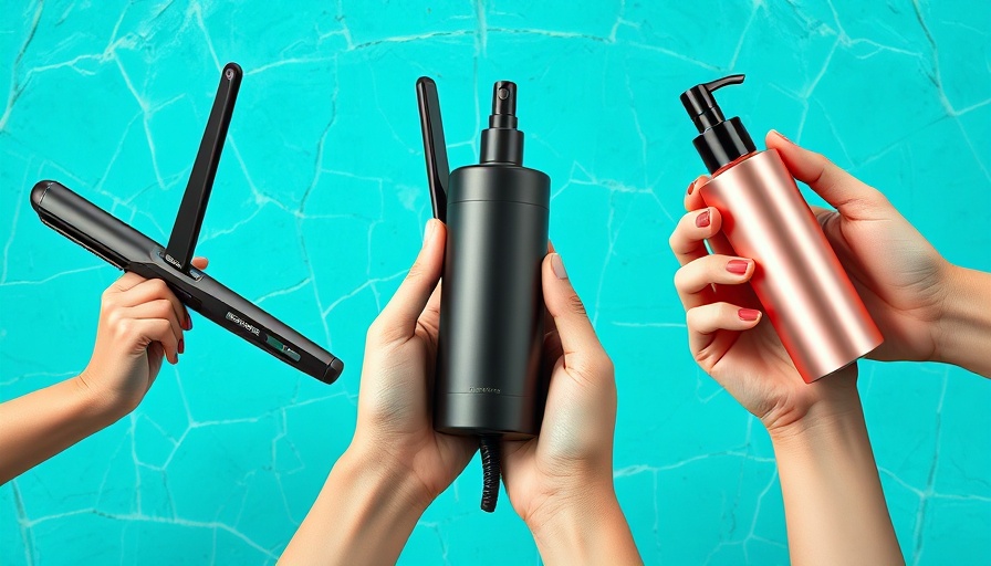 Collage showcasing the best hair straighteners 2025 with vibrant background.