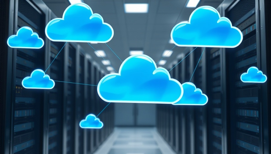 AI Cloud Infrastructure in Malaysia, interconnected cloud icons over data center