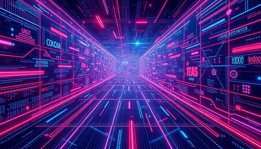 Futuristic digital grid illustrating vibe coding in software development
