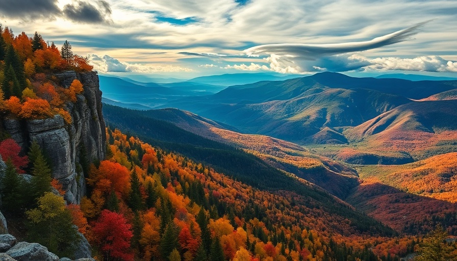 Alternative fall foliage landscape to Acadia National Park.