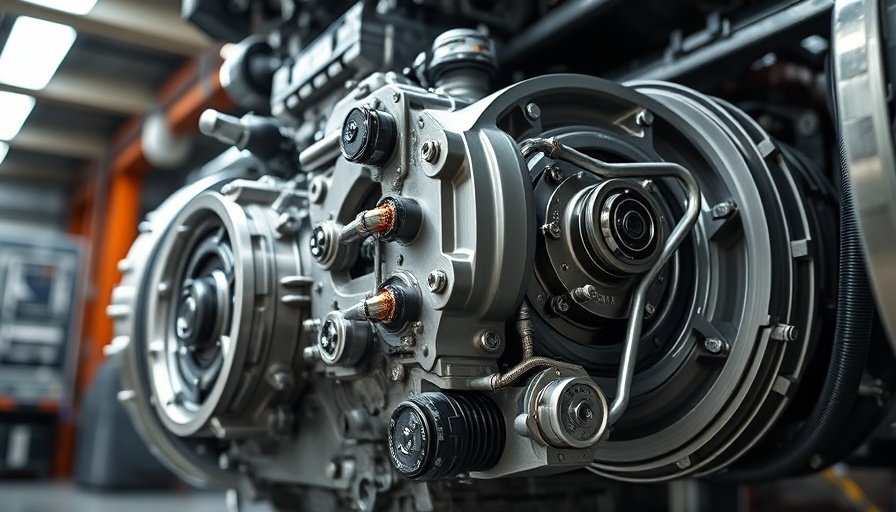 Close-up of PACCAR TX-12 PRO automated transmission in a workshop.