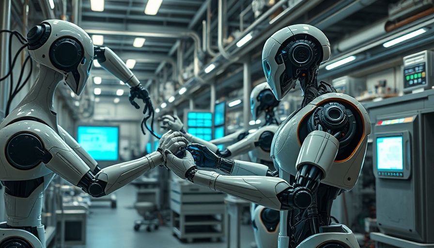 AI Factory Dell Nvidia environment with robots and high-tech elements.
