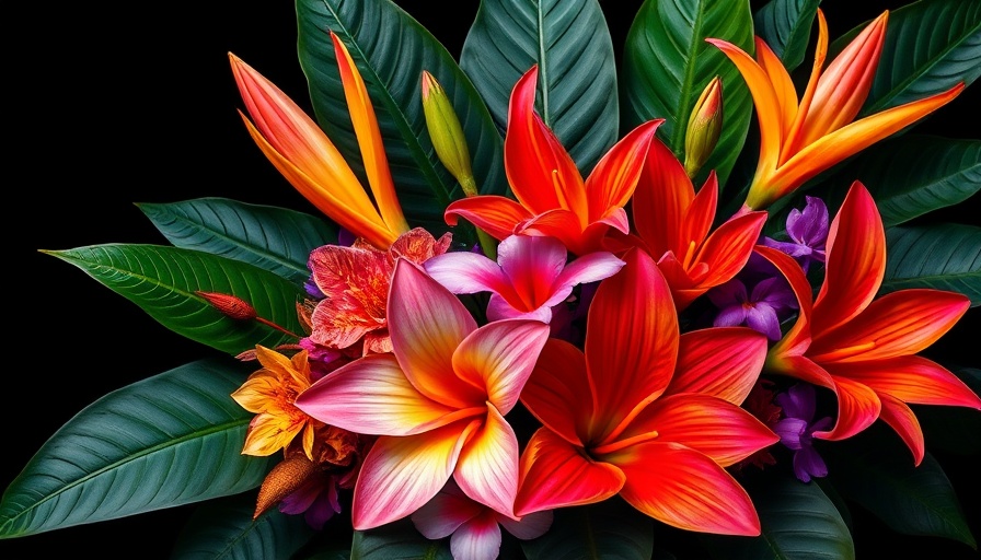 AKQA Bloom vibrant floral arrangement with exotic flowers.