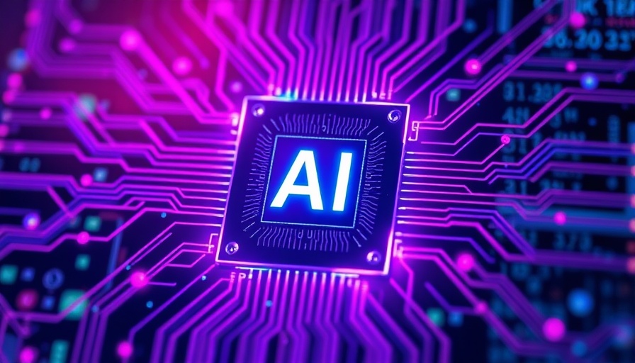 AI-powered digital asset management concept with glowing AI chip.