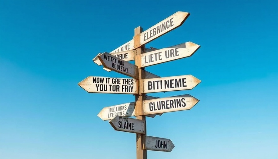 Motivational signpost with quote about questions needing direction.