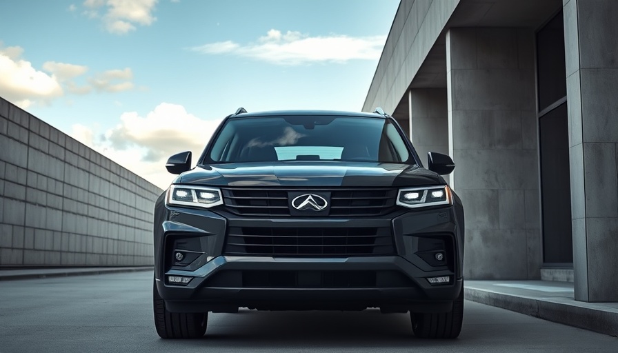 Flexcar growing inventory: Sleek black SUV parked with modern design.