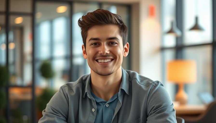 Young man in office, discussing software supply chain security.