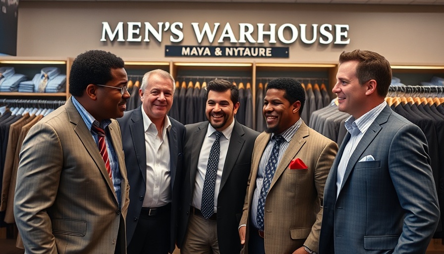 Men's Wearhouse comedy ad with humorous store scene.