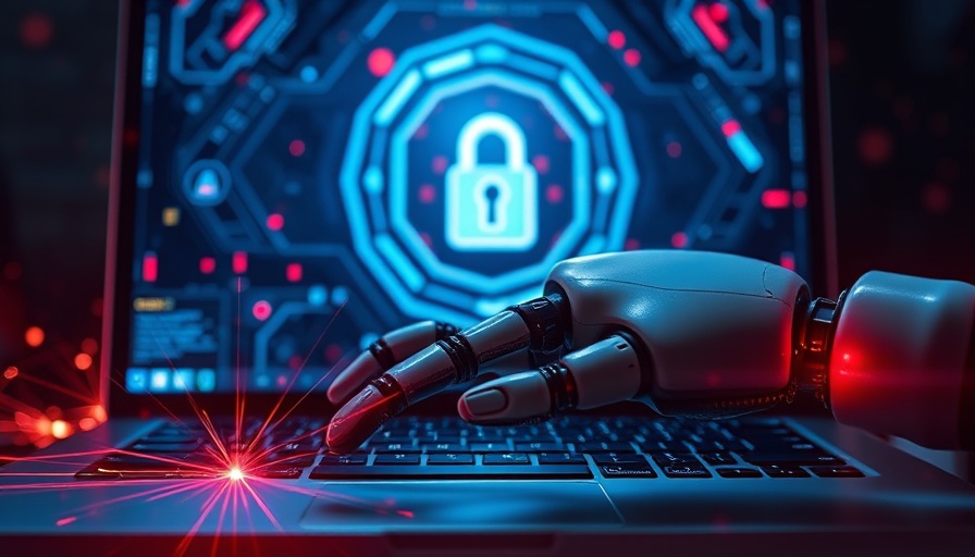 Databricks and Anthropic AI Partnership: robotic hand unlocking laptop with digital effects.