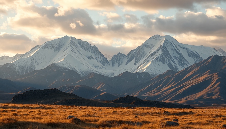Scenic view of snow-covered mountains as alternative to Glacier National Park.
