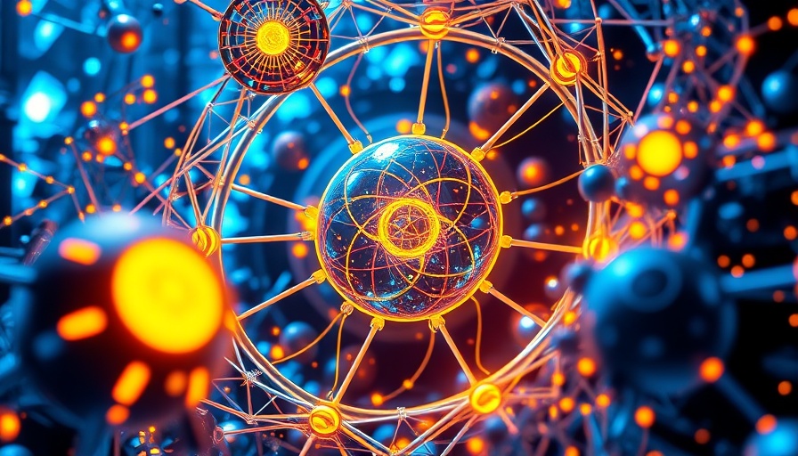 Futuristic digital representation of quantum simulations efficiency improvement.