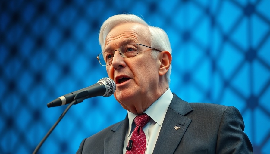 National Automobile Dealers Association chairman speaking at an event.