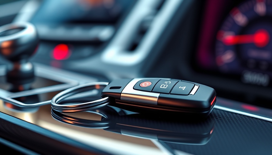 Sleek car key fob on a luxury dashboard highlighting consumer auto spending