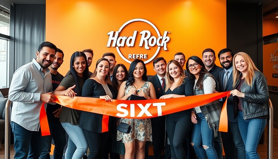 SIXT Hard Rock partnership ribbon-cutting ceremony.
