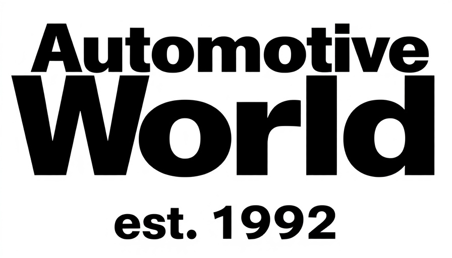 Automotive World est. 1992 bold black typography logo.