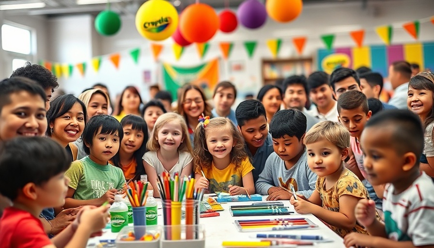 Crayola Color Reunion event with face painting and art activities.