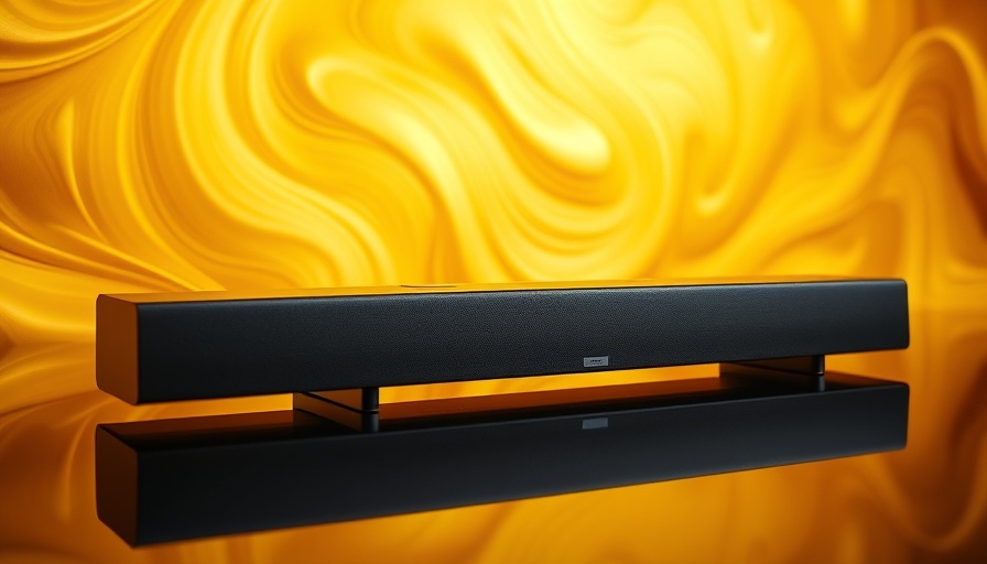 Best Soundbars 2025: Modern soundbar system on golden backdrop