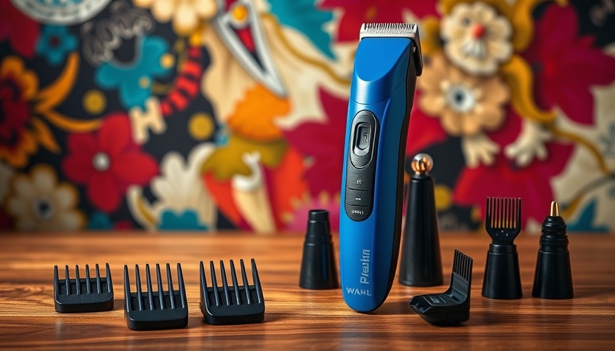 Wahl Peanut Li trimmer and attachments on wooden surface review.