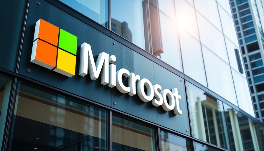 Facade of Microsoft office building under clear sky