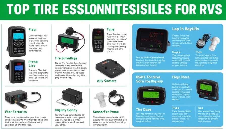 Top tire pressure monitoring systems for RVs comparison chart.