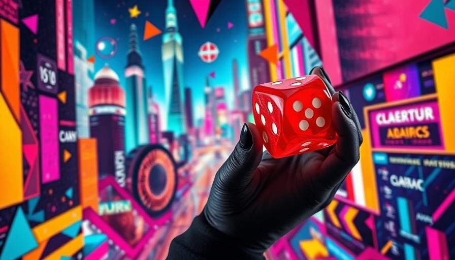 Abstract art featuring AI in advertising industry with colorful geometric elements.