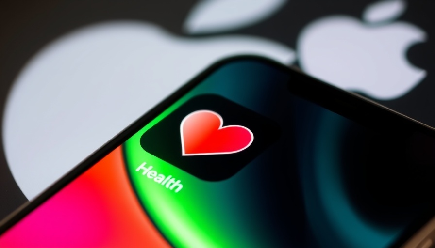 Apple AI doctor app concept with heart icon on smartphone