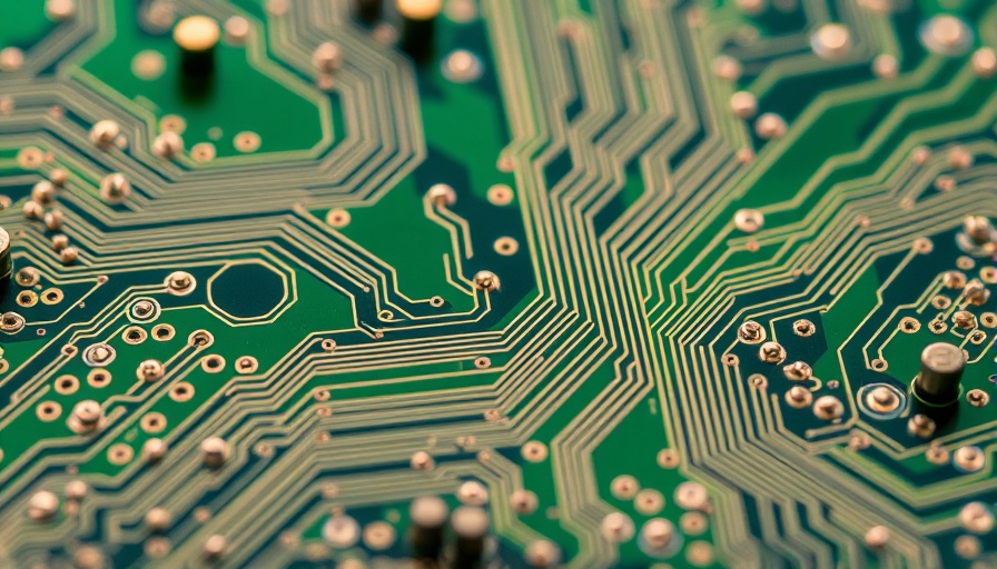 Detailed chiplet technology in automotive circuit board design.